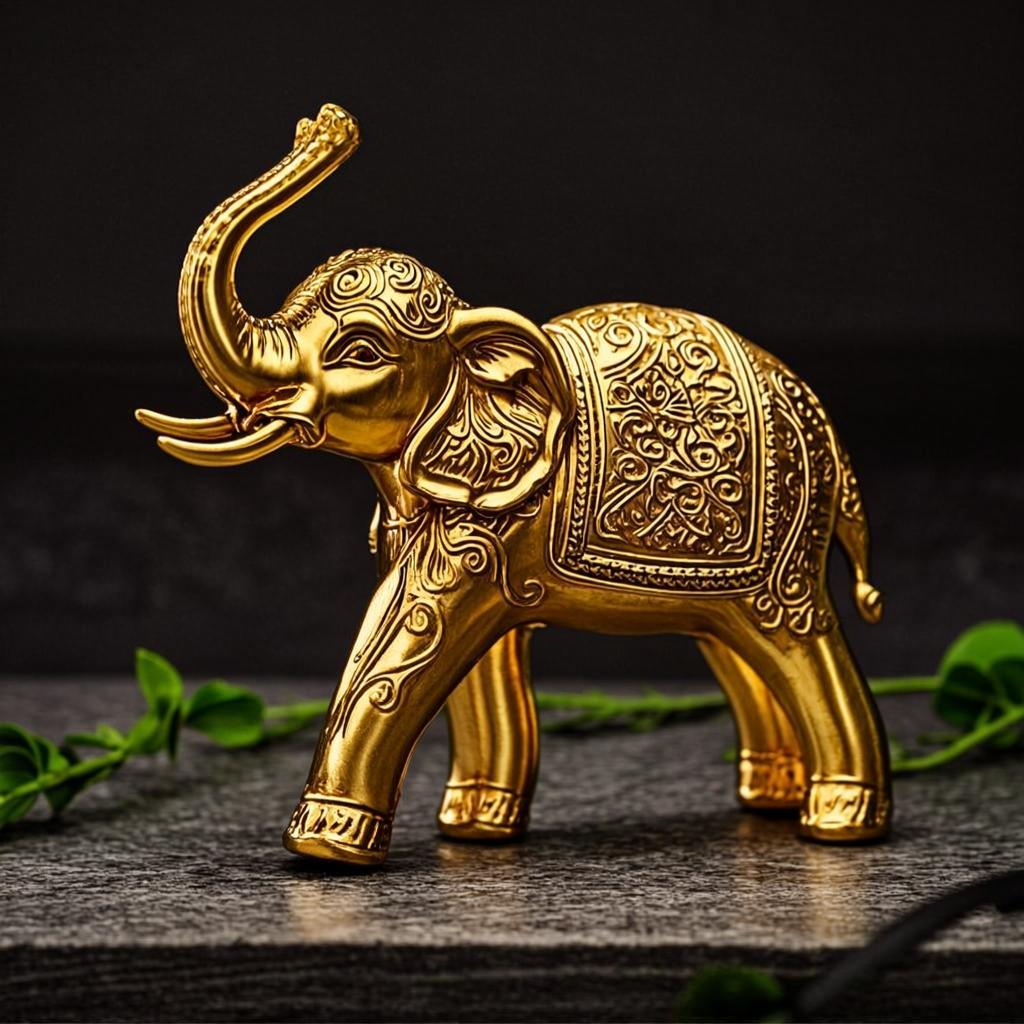 Regal Elephant Figurine