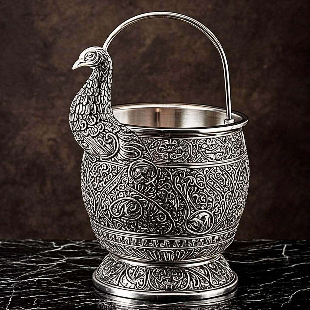 Bulbul Silver Fruit Bucket